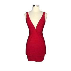 Cute Solemio Red Tight Mini Sexy Dress